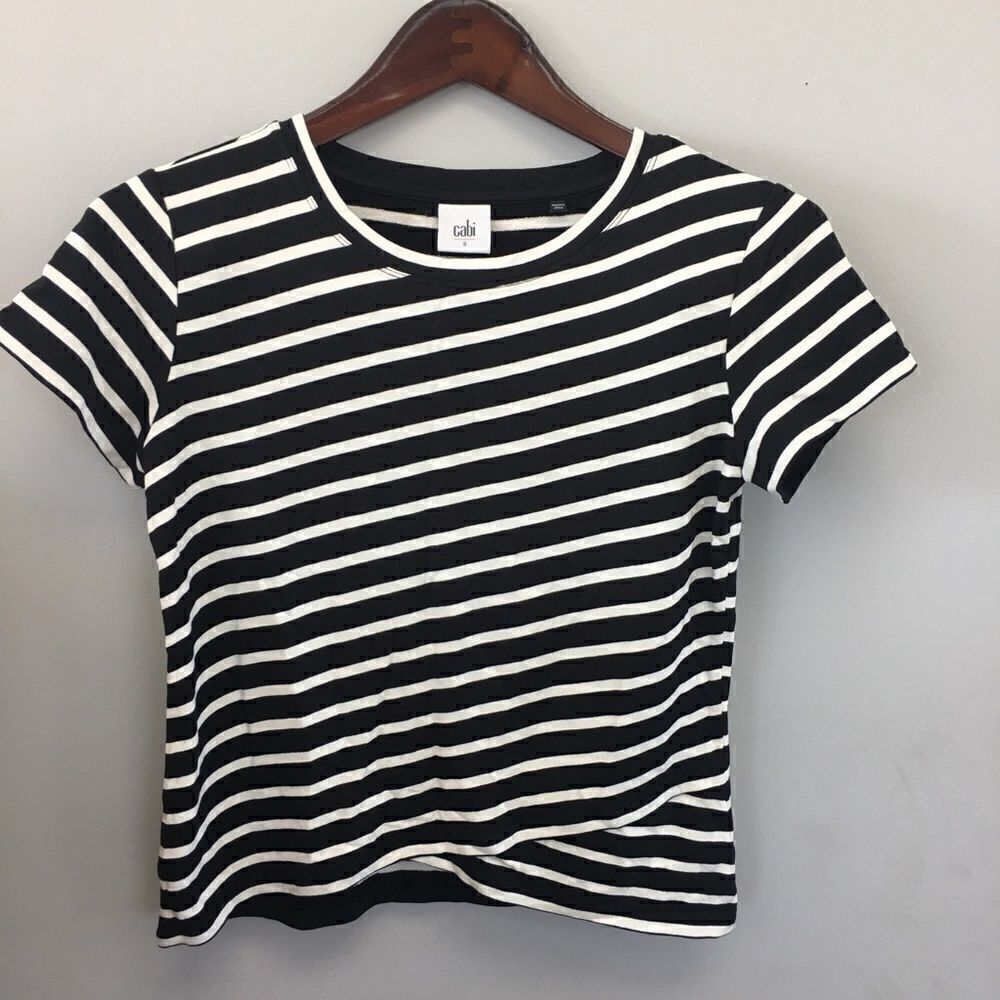 Cabi | Gracie Black Stripecrop Top 5059 | S